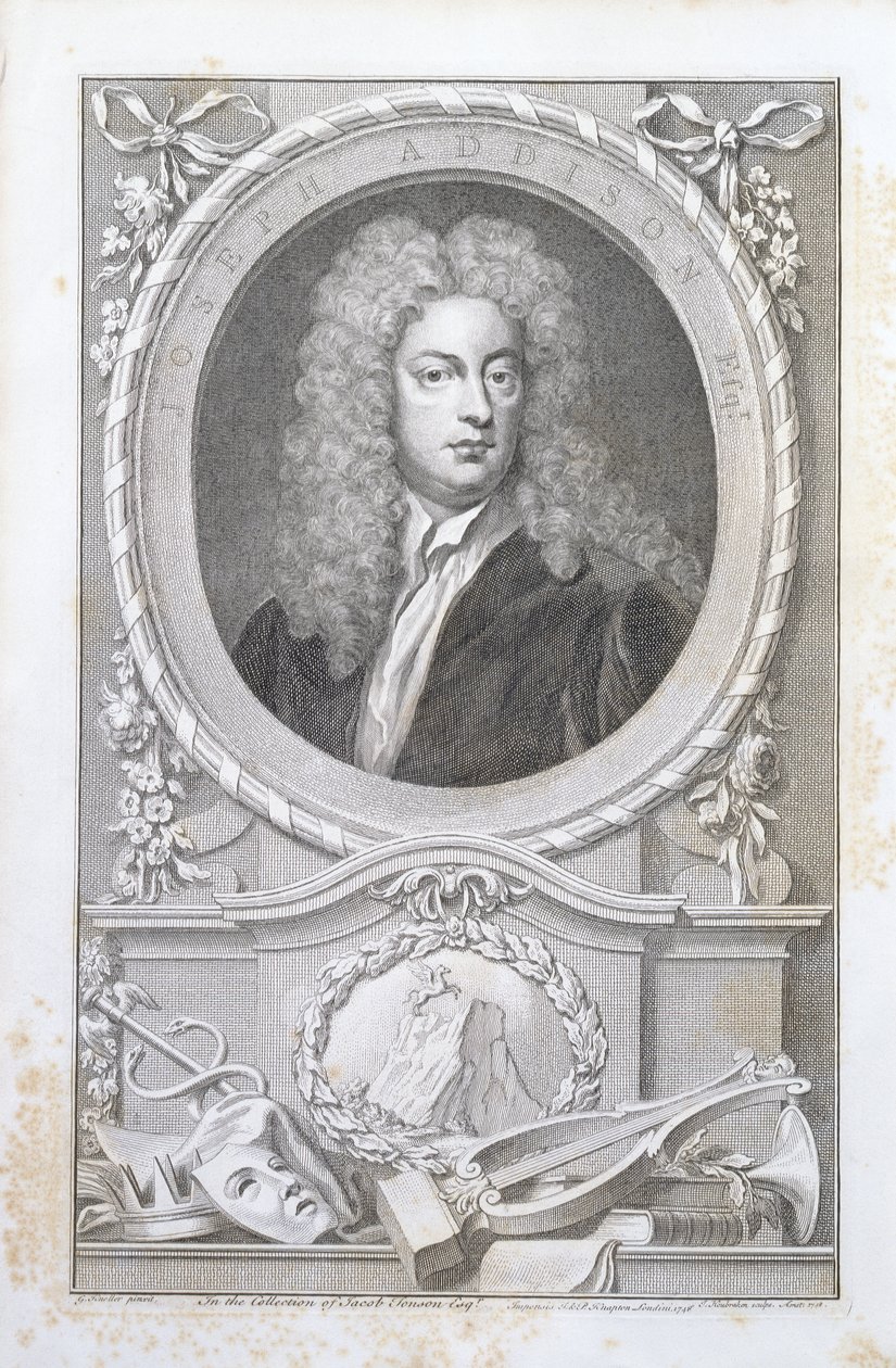 Joseph Addison, 1748 tekijältä Godfrey Kneller