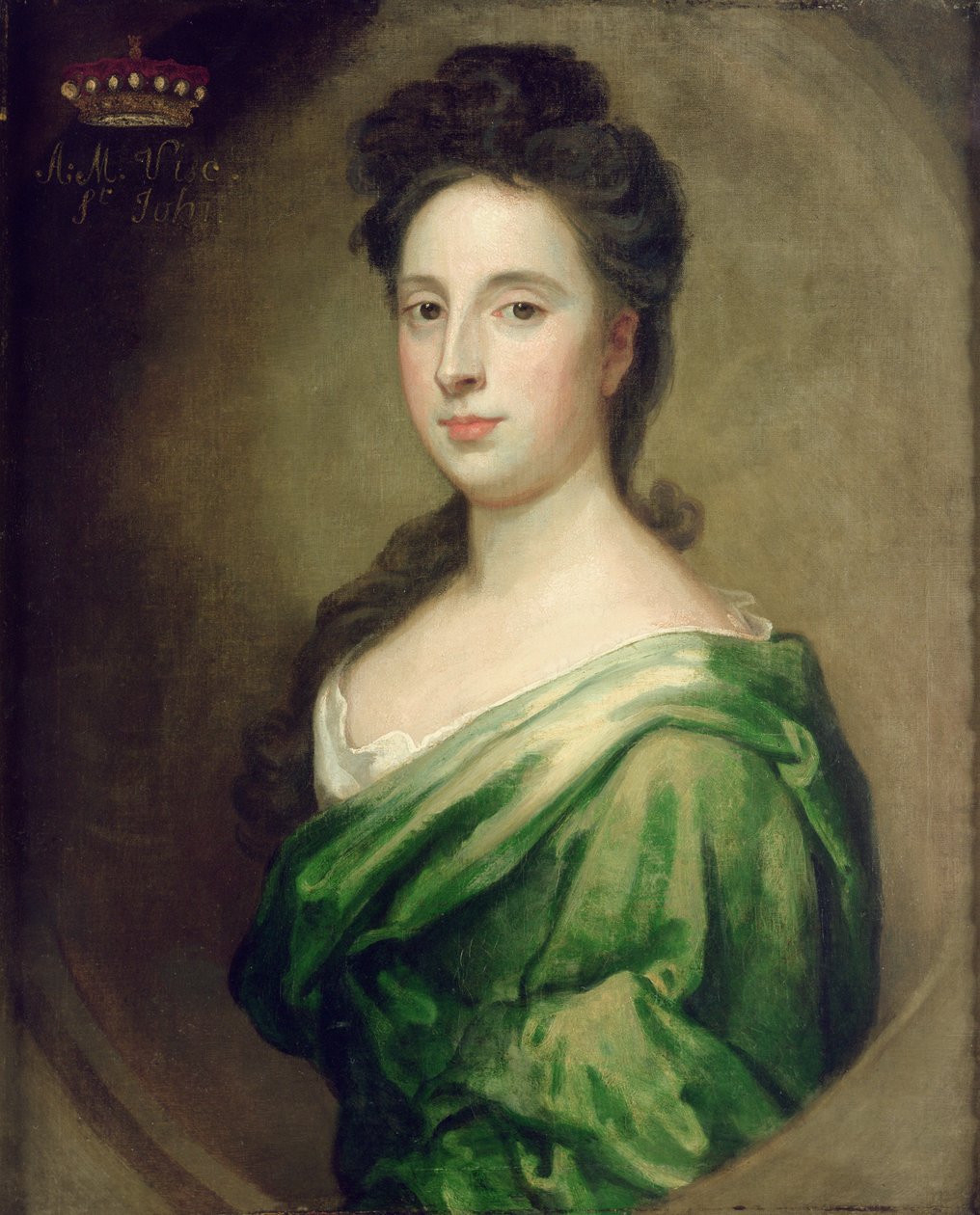 Angelina Magdalenan (n. 1666-1736), ensimmäisen varakreivi St. Johnin toisen vaimon muotokuva tekijältä Godfrey Kneller