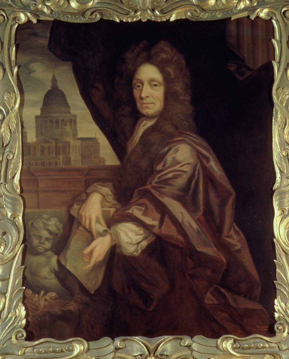 Sir Christopher Wren (1632-1723), Edmund Dyerin kopioima tekijältä Godfrey Kneller