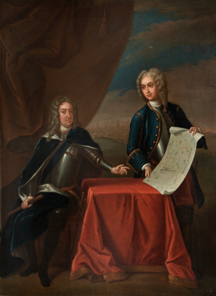 John Churchill ja John Armstrong (öljy kankaalle) tekijältä Godfrey (after) Kneller