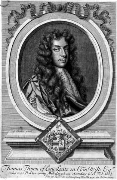 Thomas Thynne Longleatista (1648-82), kaiverrus Robert White (1645-1703) (kaiverrus) tekijältä Godfrey (after) Kneller