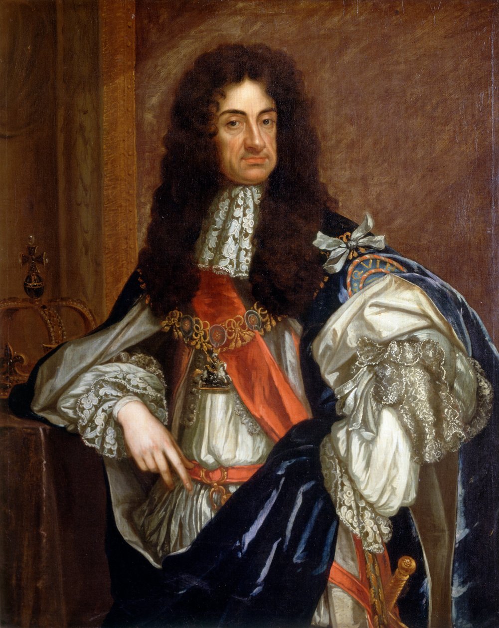 Kaarle II (öljy kankaalle) tekijältä Godfrey (studio of) Kneller