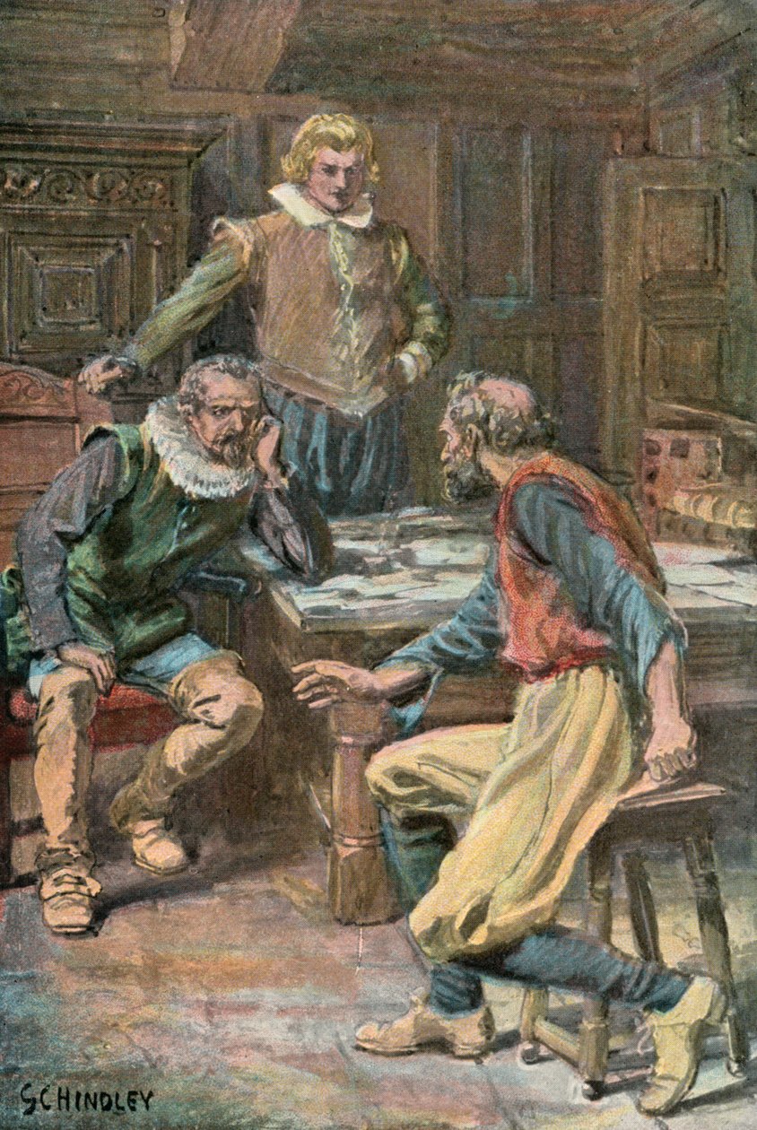 Kuvitus Westward Ho! Charles Kingsley (värilitografia) tekijältä Godfrey C. Hindley