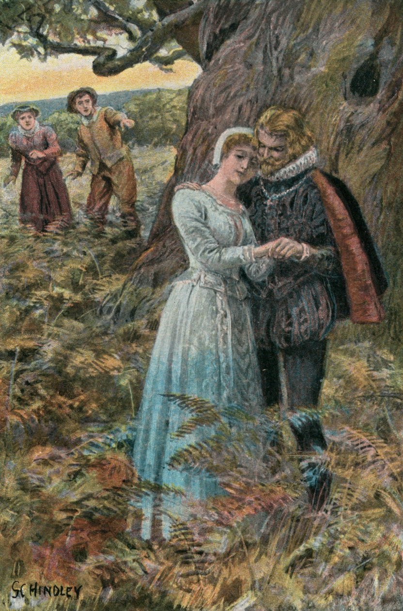 Kuvitus Westward Ho! Charles Kingsley (värilitografia) tekijältä Godfrey C. Hindley