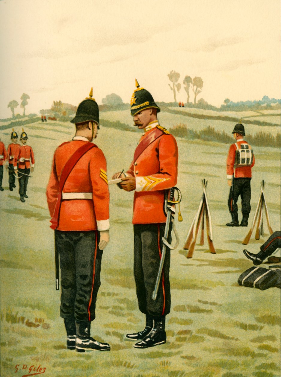 43. - Oxfordshiren kevyt jalkaväki, 1890. tekijältä Godfrey Douglas Giles