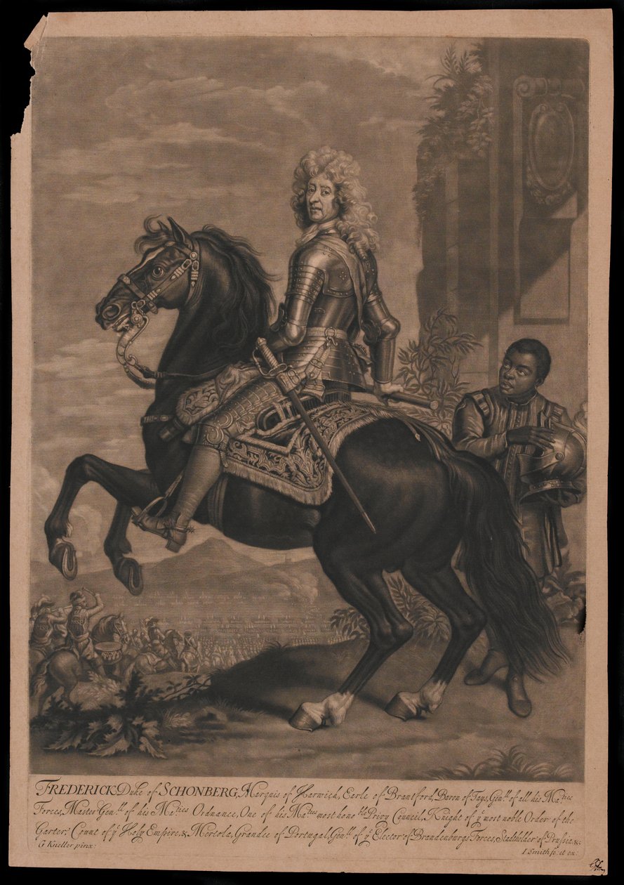 Frederick Duke of Schonberg [sic], Marquis of Harwich, Earle of Bransford tekijältä Godfrey Kneller