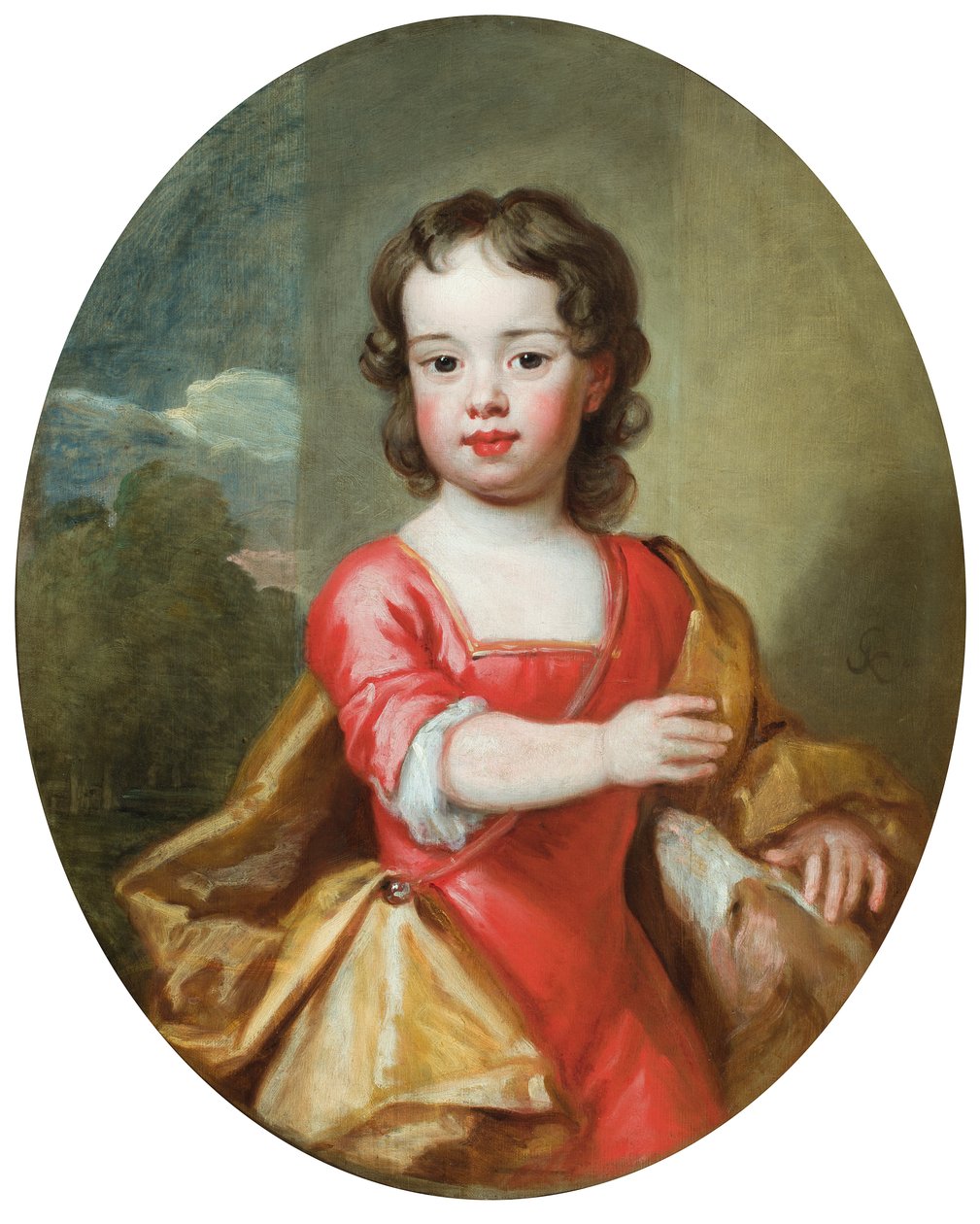 Muotokuva Algernon Seymourista, Hertfordin jaarlista, myöhemmin Somersetin seitsemännestä herttuallista, noin 4-vuotiaana, noin 1688 (öljy kankaalle). tekijältä Godfrey Kneller