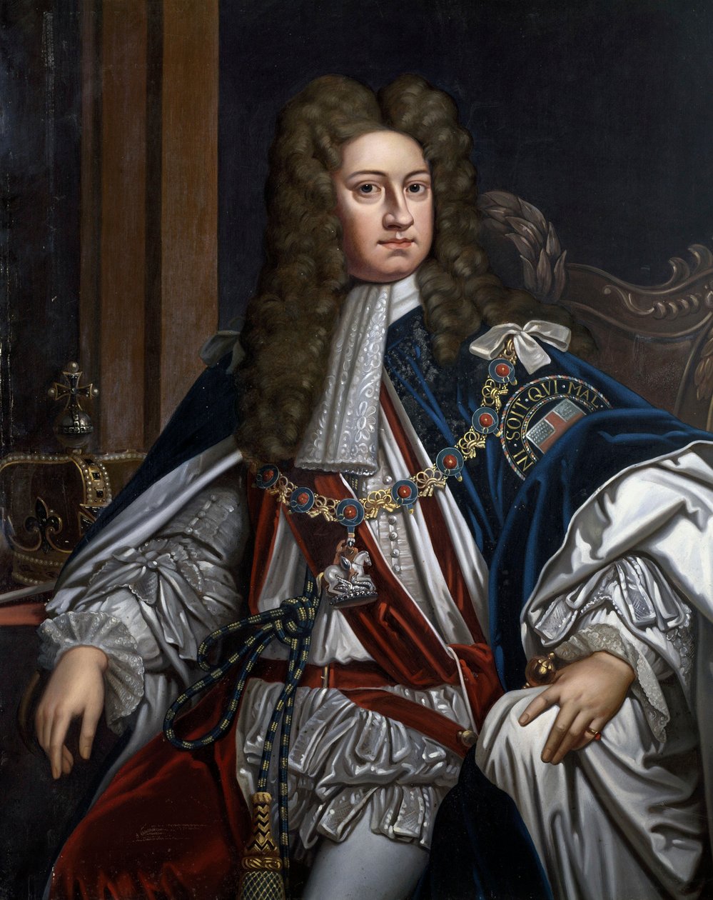 Ison-Britannian kuninkaan (1660-1727) George I:n muotokuva tekijältä Godfrey Kneller