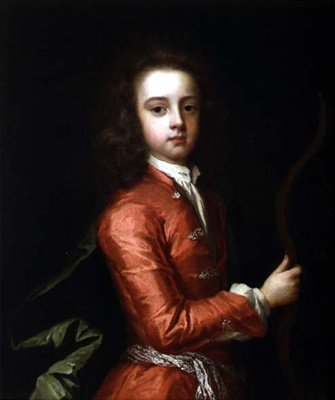 Pojan muotokuva, jonka sanotaan olevan Gloucesterin herttua, kädessään jousi, tekijältä Godfrey Kneller