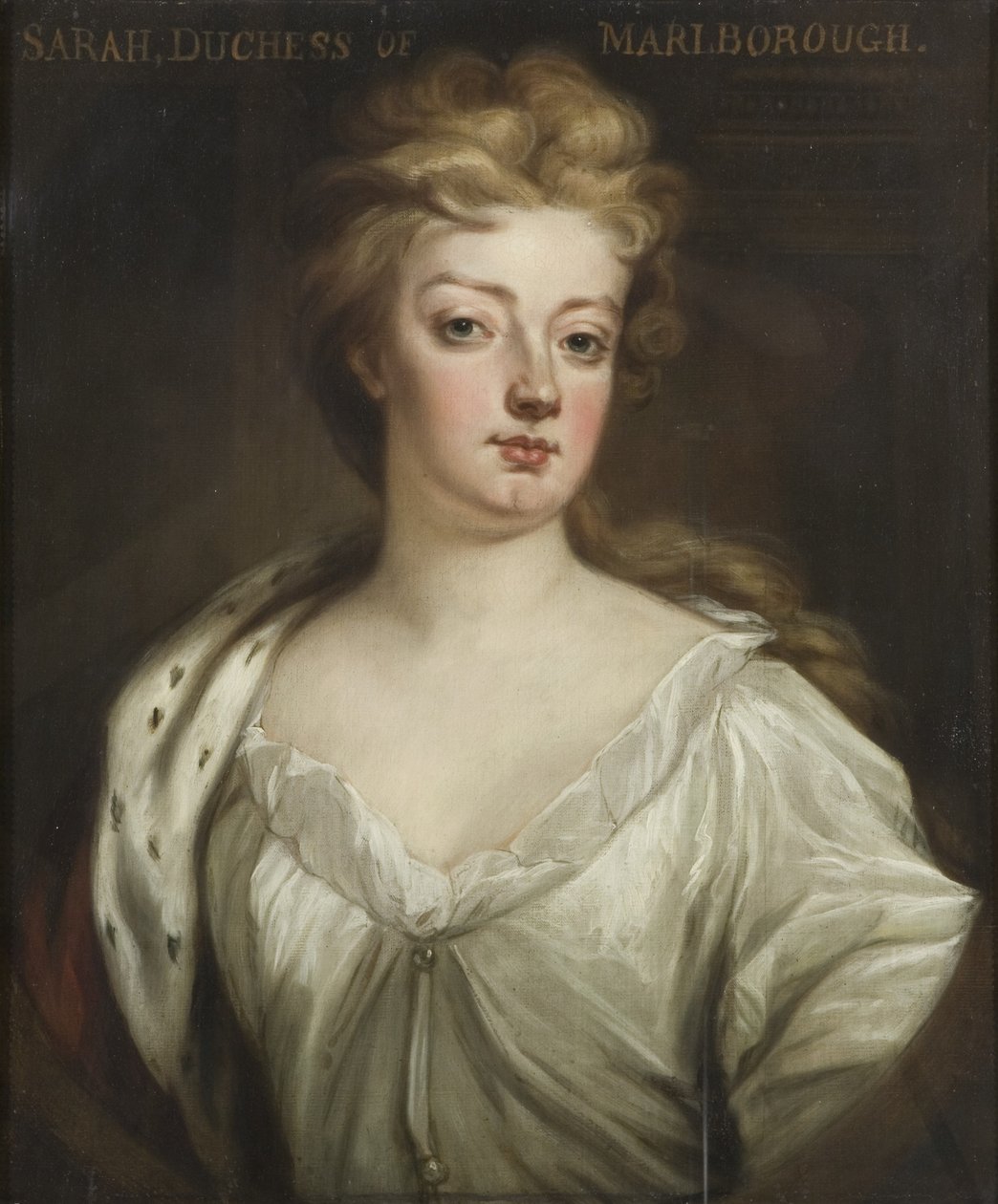 Sarah, Marlboroughin herttuatar, n. 1705 (öljy kankaalle) tekijältä Godfrey Kneller