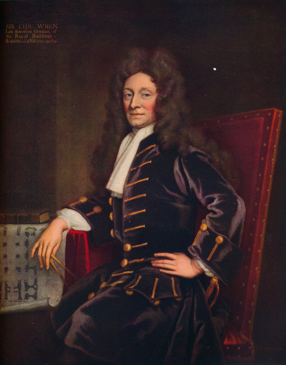 Sir Christopher Wren, 1711 tekijältä Godfrey Kneller