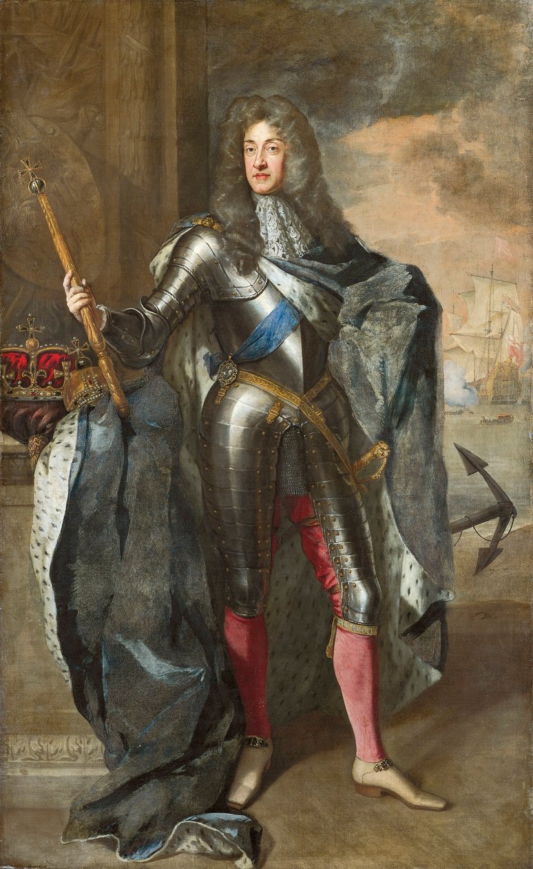 Iso-Britannia, Englanti, Lontoo, Ison-Britannian kuninkaan George I:n muotokuva (1660-1727) tekijältä Godfrey Kneller