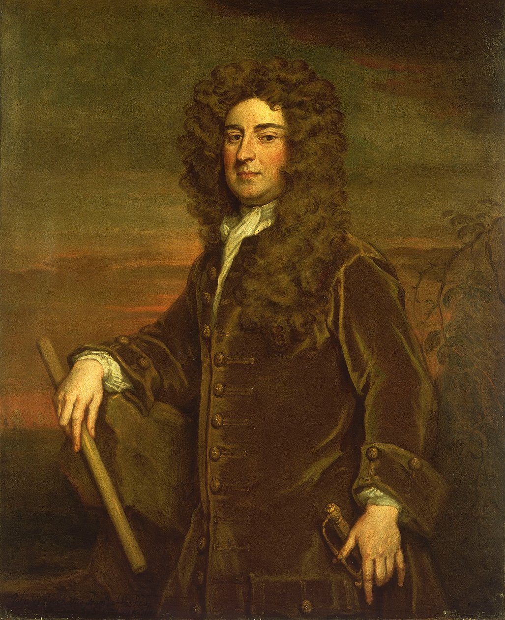Vara-amiraali John Graydon (noin 1666-1726), 1600-luvun loppu - 1700-luvun alku (öljymaalaus). tekijältä Godfrey Kneller