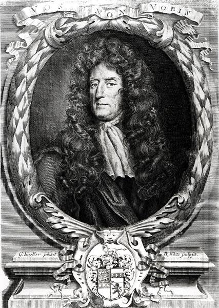Muotokuva Sir Roger LEstrange (1616-1704) tekijältä Godfrey after Kneller