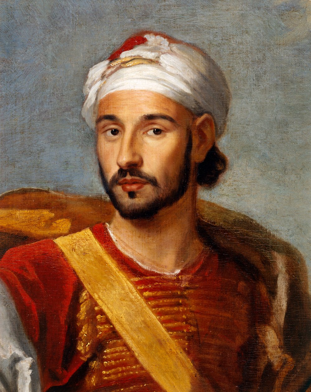 Yksityiskohta, Muhammad Ohadu, Marokon suurlähettiläs tekijältä Godfrey and Wyck Jan (1640 1700) Kneller
