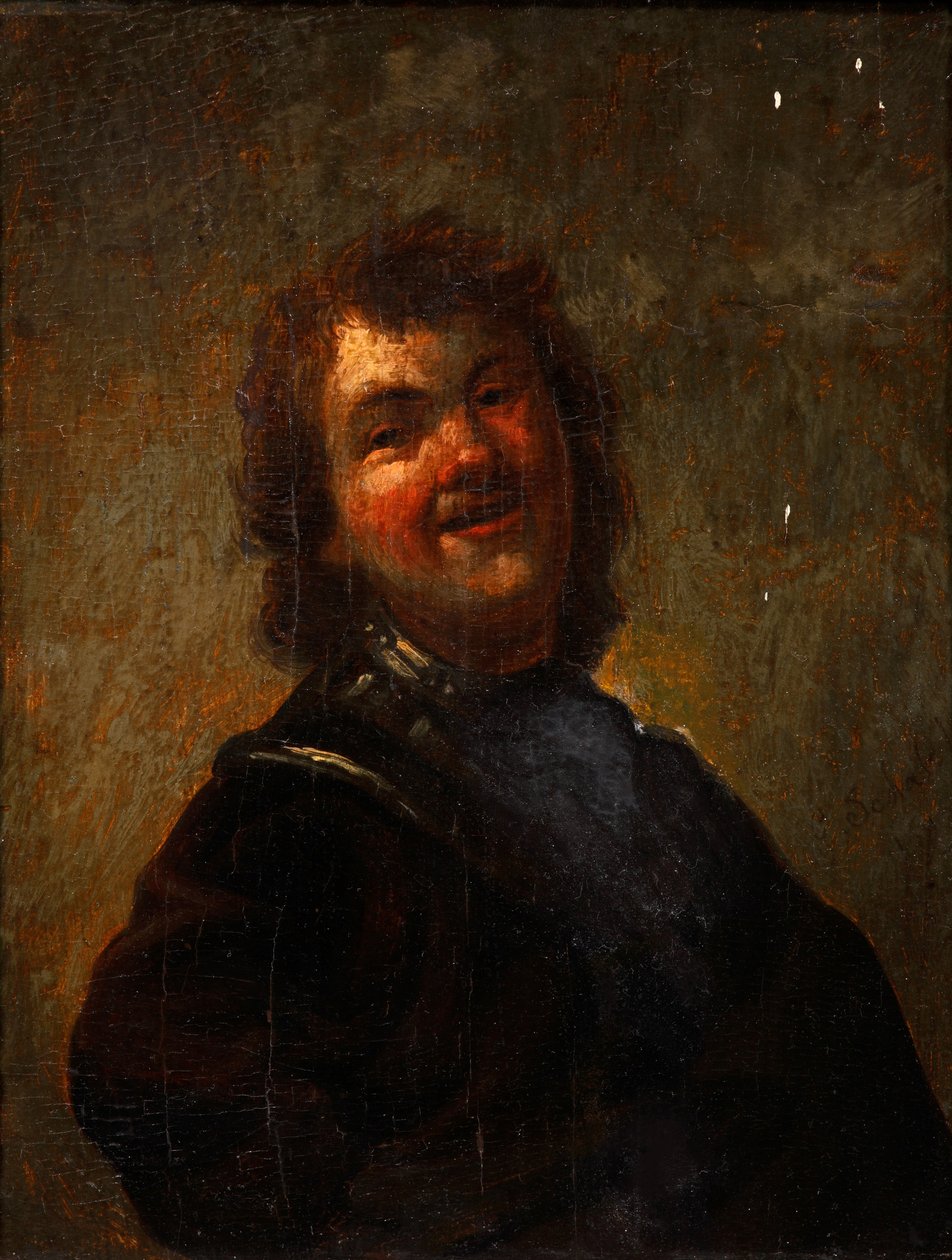 Rembrandt nauraa, 1658 tekijältä Godfried Cornelisz Schalcken