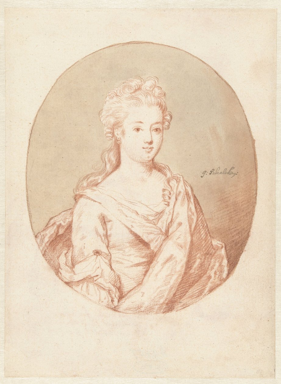 Nuoren naisen rintakuva tekijältä Godfried Schalcken