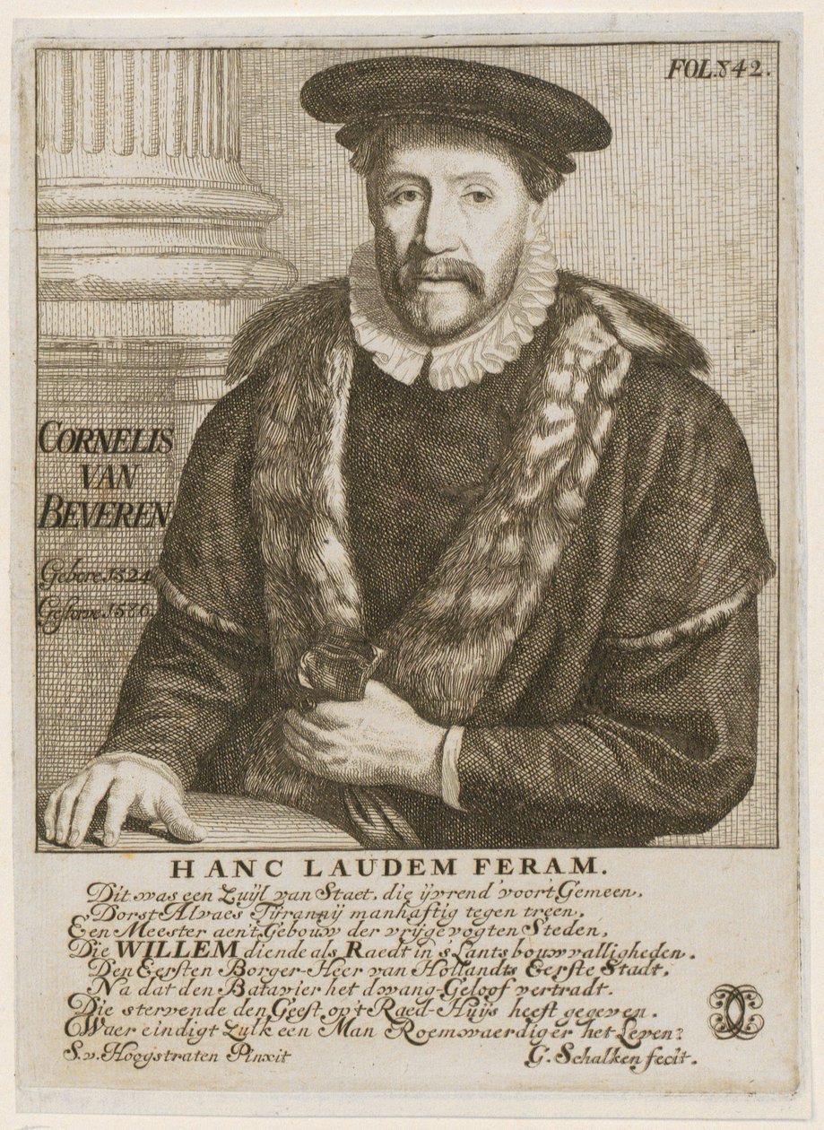 Dordrechtin pormestarin Cornelis Beverenin muotokuva tekijältä Godfried Schalcken