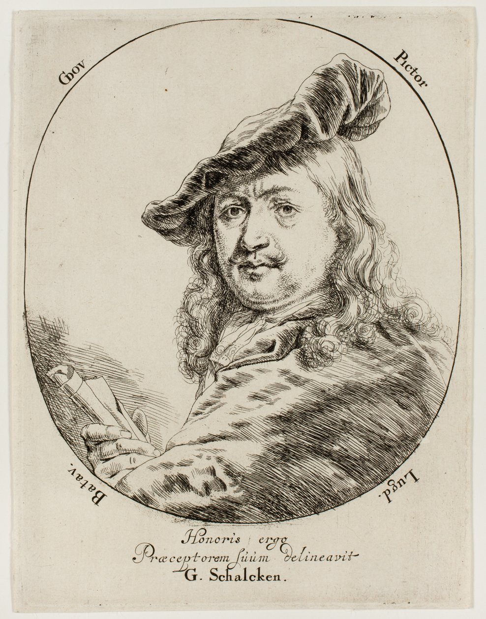 Maalari Gerard Dou:n muotokuva tekijältä Godfried Schalcken