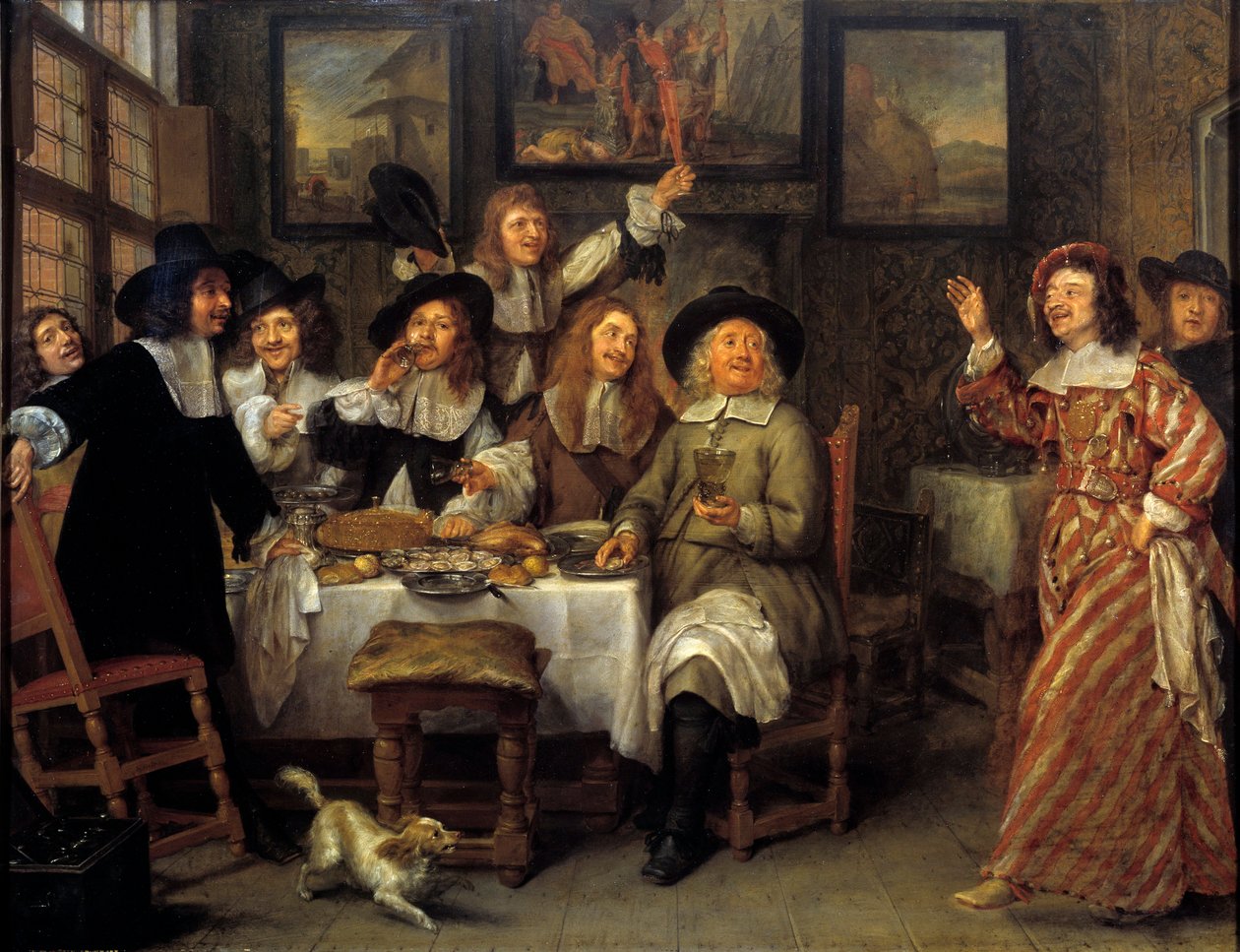 Gonzales Coquesin (1614-1684) taiteilijaateria (ec.bel.) 1600-luku tekijältä Gonzales Coques