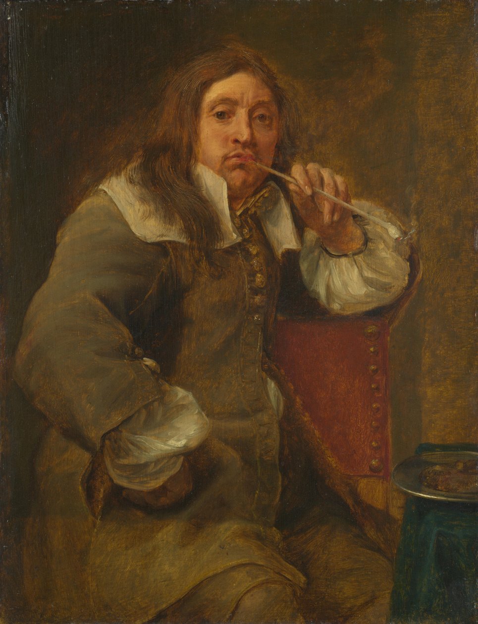Lucas Faydherben tuoksumuotokuva 1617-1697. Sarjasta Viisi aistia, ennen vuotta 1661. tekijältä Gonzales Coques