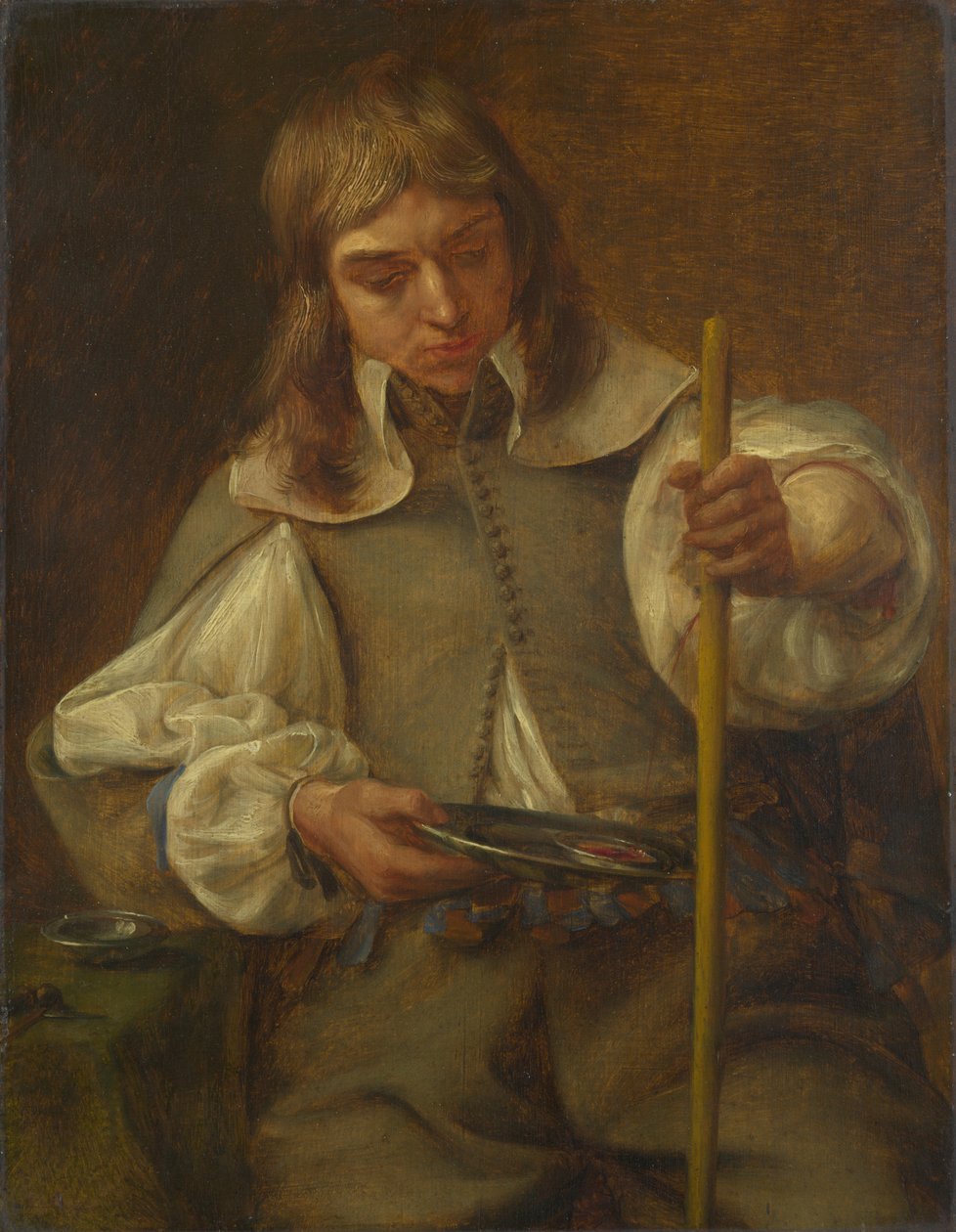 Kosketus. Sarjasta Viisi aistia, ennen vuotta 1661. tekijältä Gonzales Coques