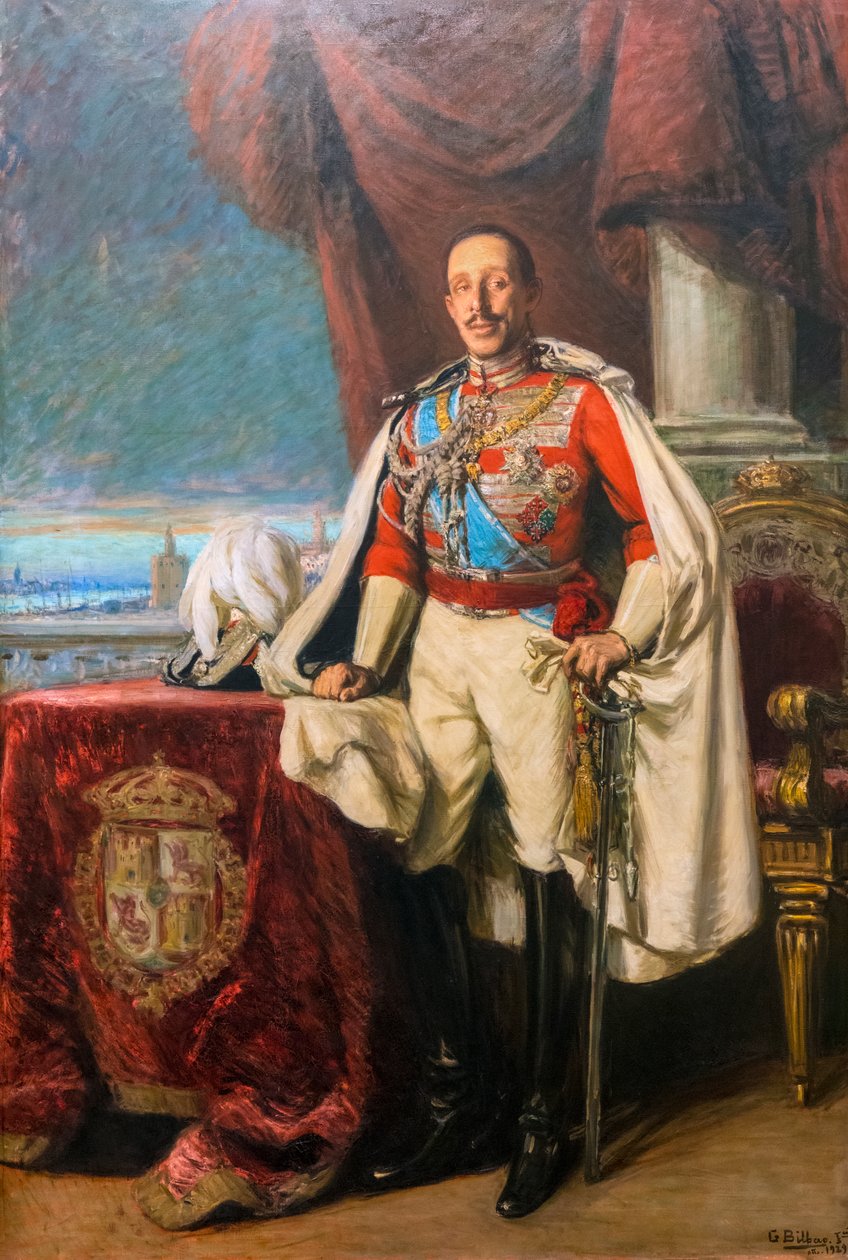 Espanjan kuninkaan Alfonso XIII:n muotokuva tekijältä Gonzalo Bilbao Martinez