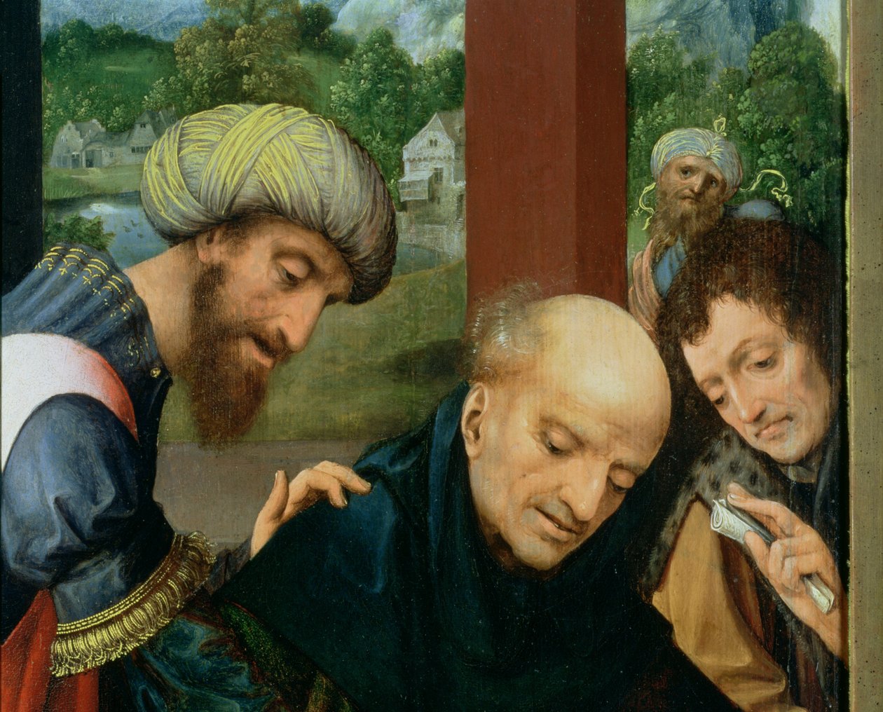 St. Catherine and the Philosophers (yksityiskohta Filosofeista), katso 80755 tekijältä Goossen van der Weyden