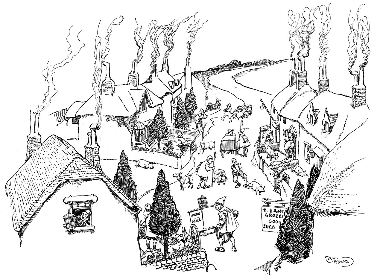 Kylä, maailman iloisin, 1906 tekijältä Gordon Frederick Browne