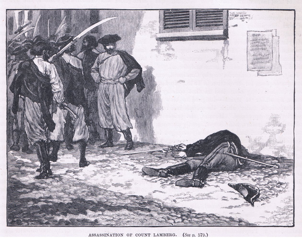Kreivi Lambergin salamurha 1849 AD tekijältä Gordon Frederick Browne