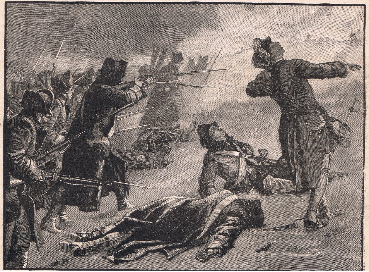 Montgomeryn hyökkäys alakaupunkiin Quebecissä 1775 jKr tekijältä Gordon Frederick Browne