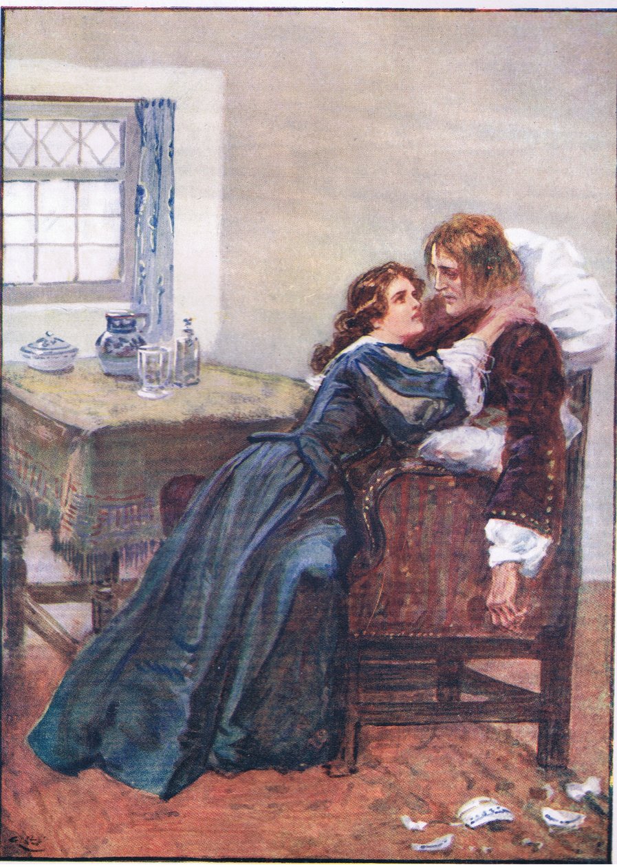 Hän onnistui pääsemään syliini, vaikka he eivät voineet pitää minua, W & R Chambers Ltd:n Lorna Doone pubista, 1921 tekijältä Gordon Frederick Browne