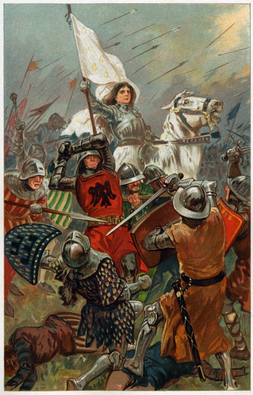 "Maid inspiroi maanmiehiään omalla uskollaan ja rohkeudellaan", kuva Alice S. Hoffmanin teoksesta "Heroes und Heroines of English History" tekijältä Gordon Frederick Browne