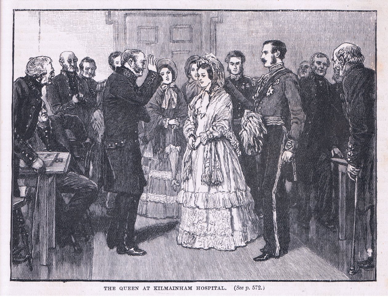 Kuningatar Kilmainhamin sairaalassa 1849 jKr tekijältä Gordon Frederick Browne
