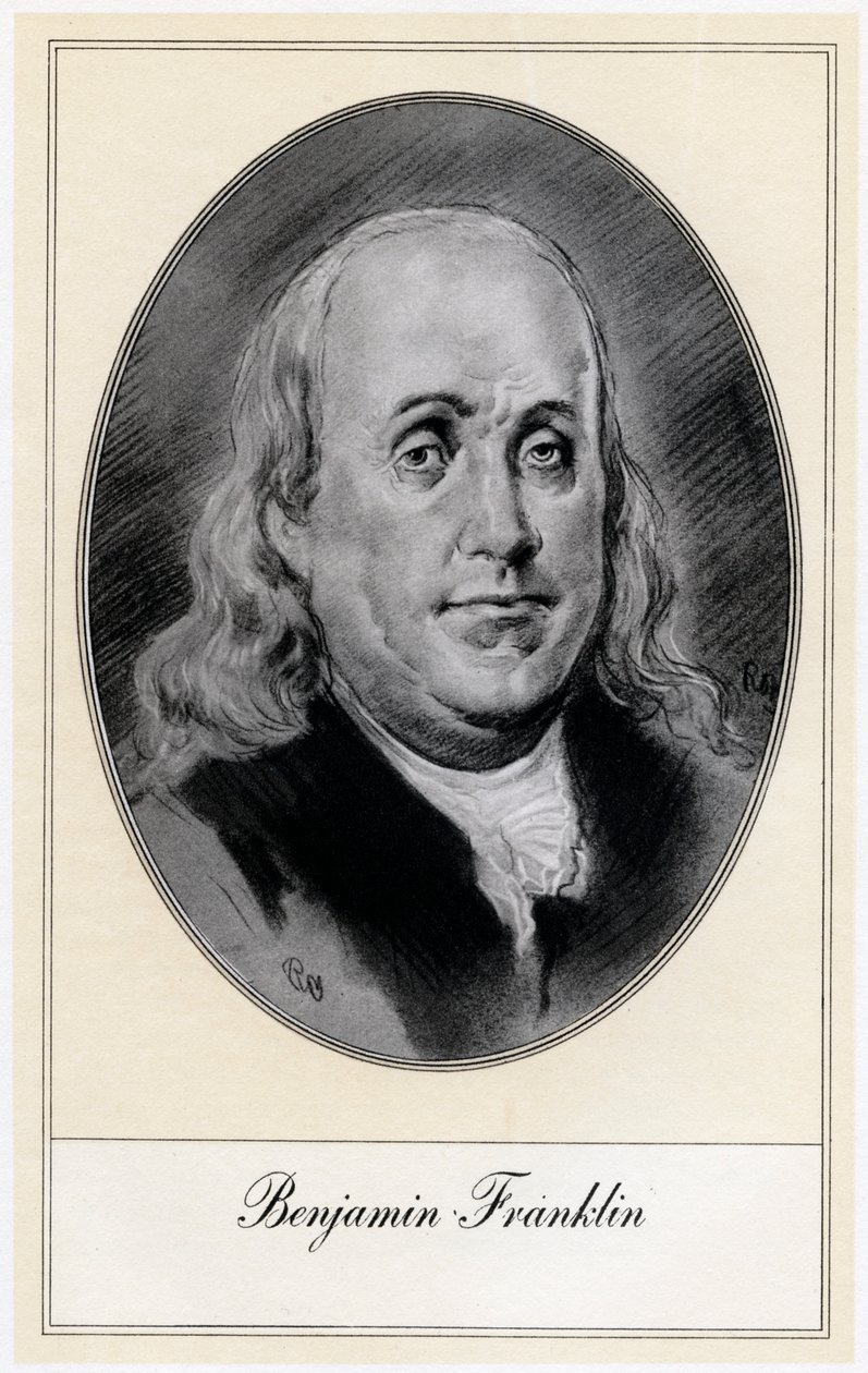 Benjamin Franklin, Yhdysvaltain poliittinen hahmo ja valtiomiehet, 1900-luvun alku tekijältä Gordon Ross