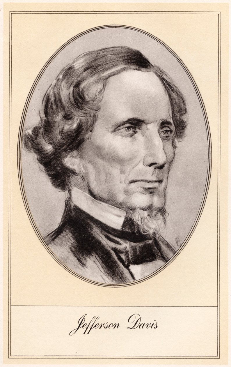 Jefferson Davis, amerikkalainen sotilas ja poliitikko, 1900-luvun alku tekijältä Gordon Ross