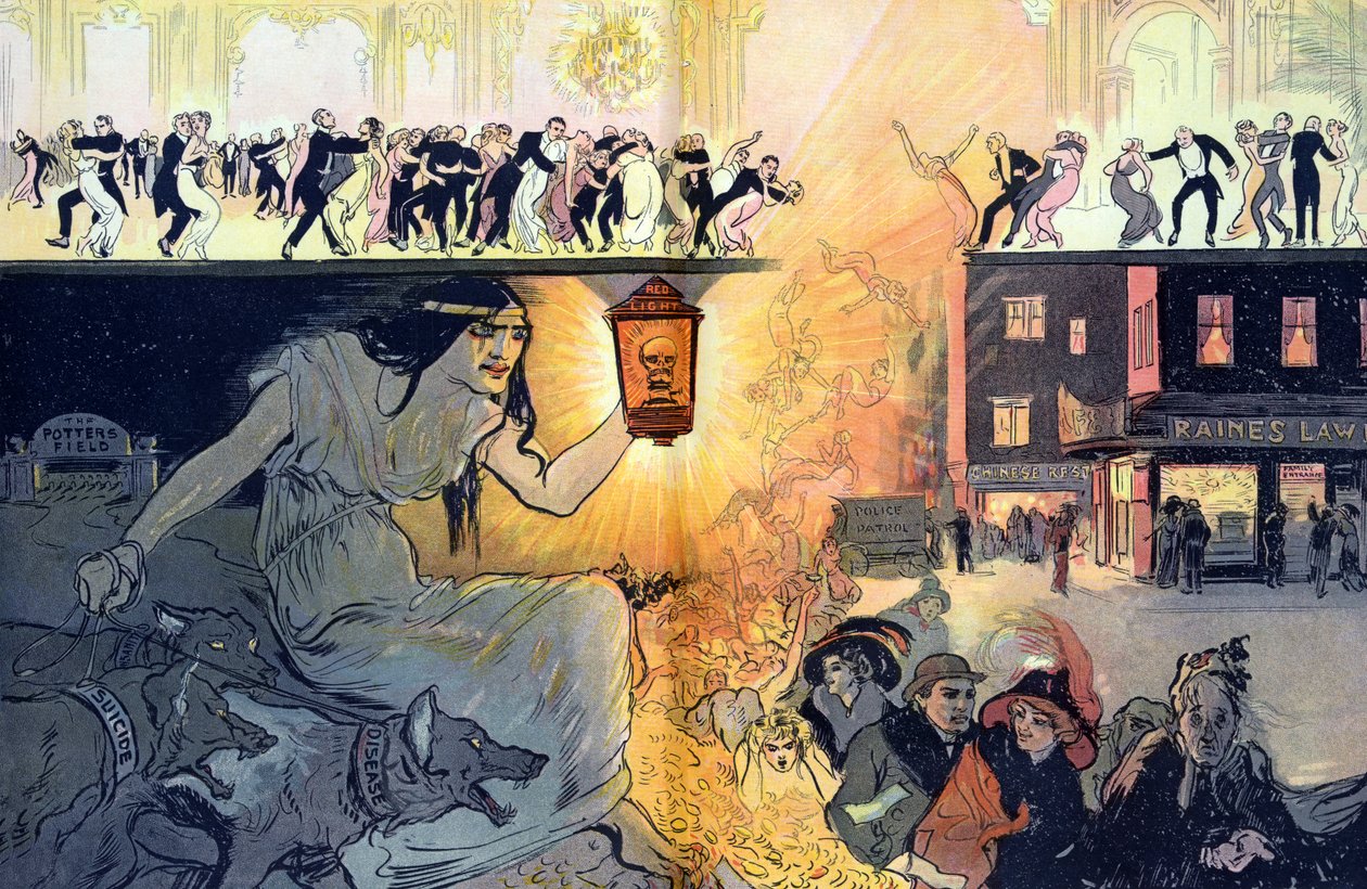 The Dance of Death, pub. 1912 (värilitografia) tekijältä Gordon Ross