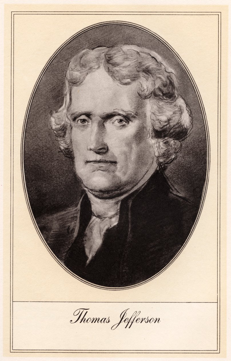 Thomas Jefferson, Yhdysvaltain kolmas presidentti, 1900-luvun alku tekijältä Gordon Ross