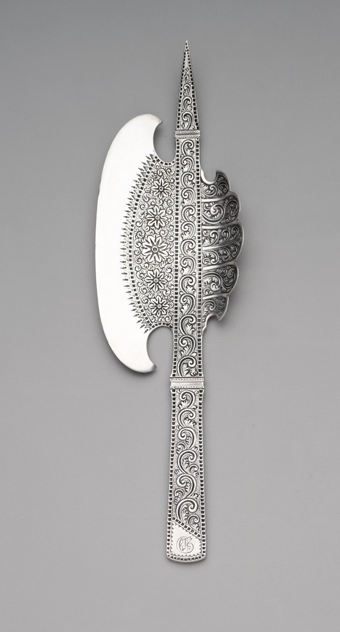 Jäätelökirves, n. 1880 (hopea) tekijältä Gorham Manufacturing Company