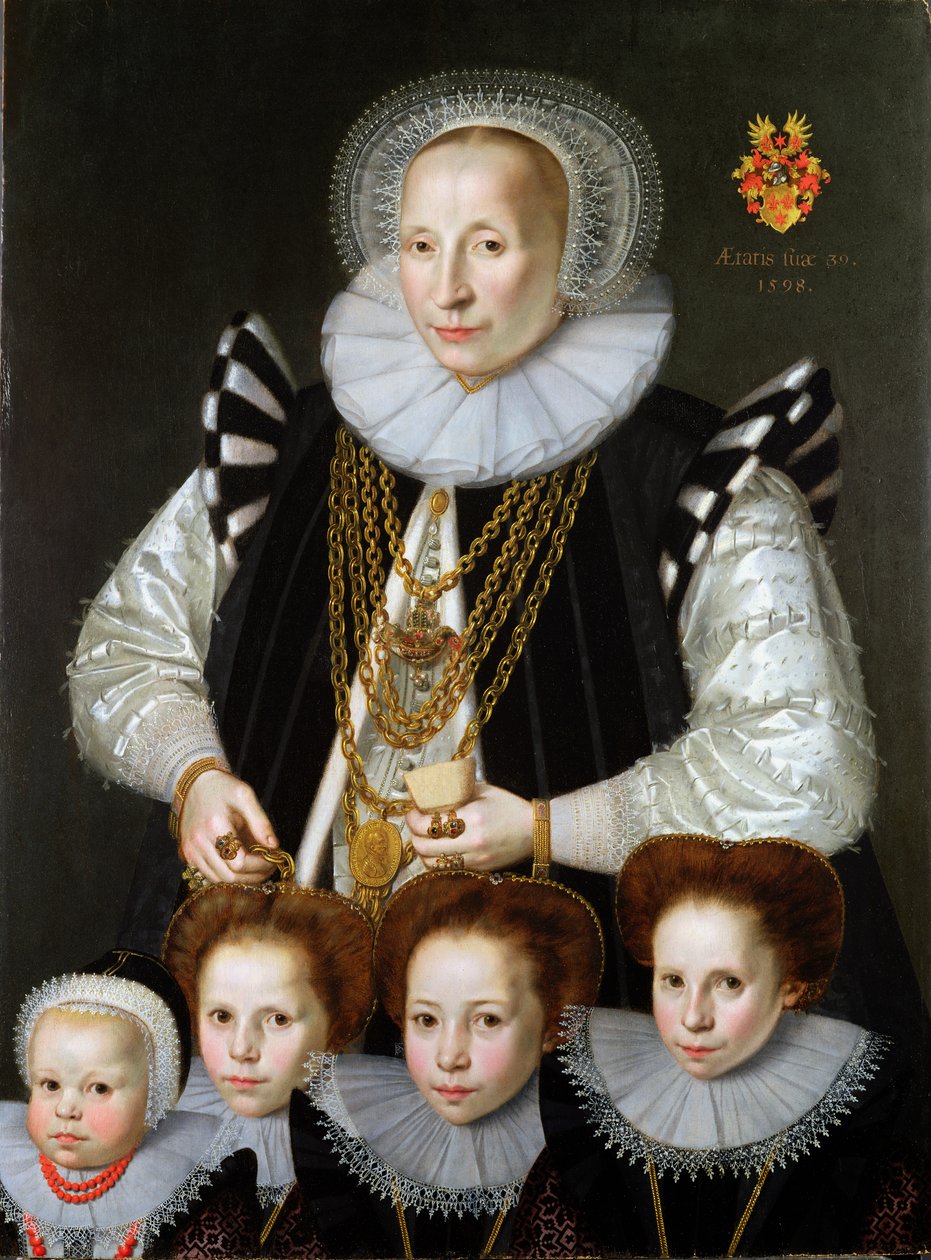 A Pair of Family Portraits, 1598 (katso pari 228146) tekijältä Gortzius Geldorp