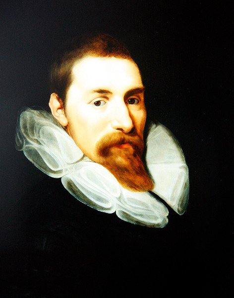 Gentlemanin muotokuva (öljy paneelille) tekijältä Gortzius (style of) Geldorp
