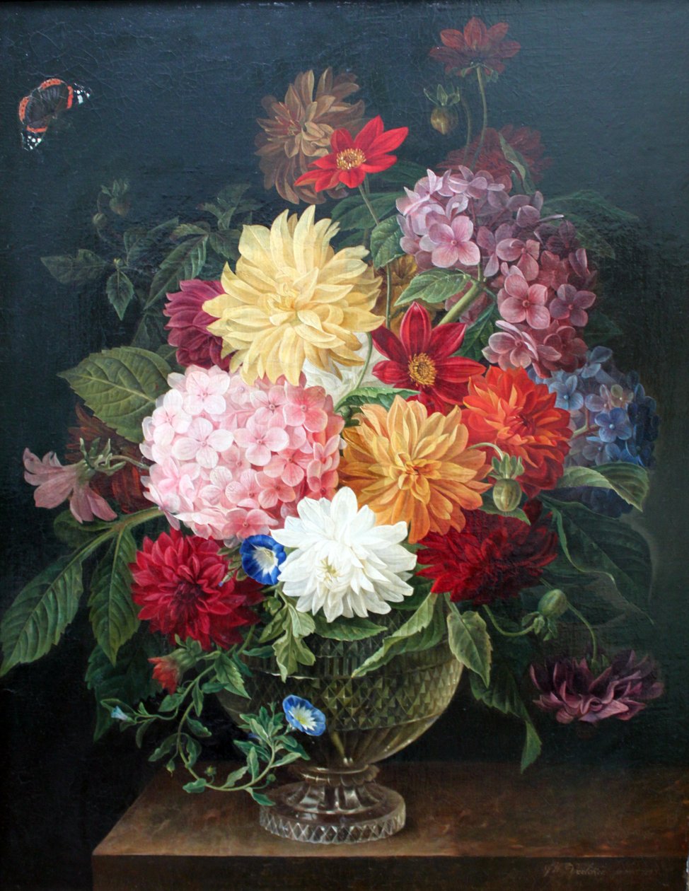Kukka -asetelma tekijältä Gottfried Wilhelm Voelcker