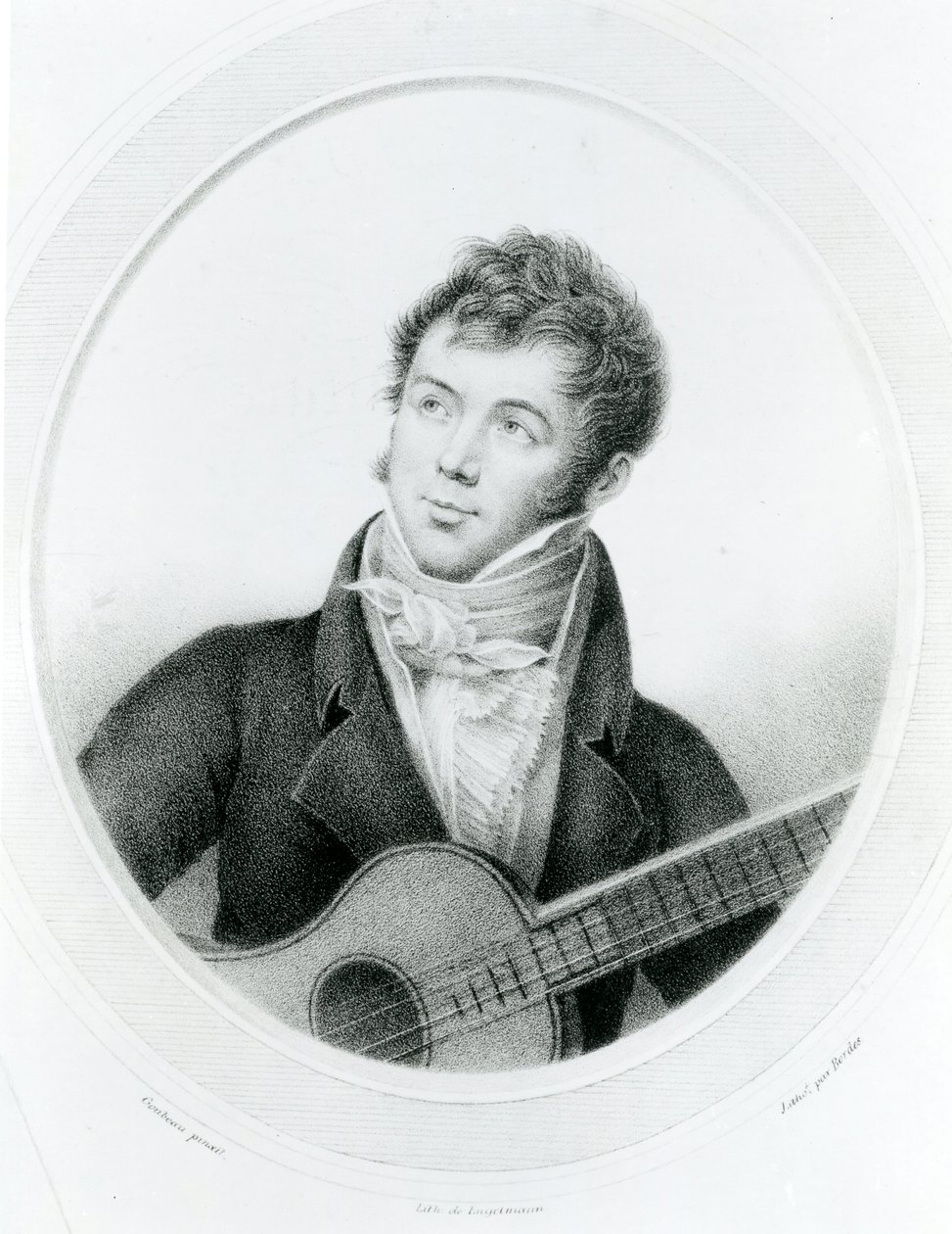 Fernando Sor (1778-1839) n. 1825 (litografia) tekijältä Gottfried or Godefroy Engelmann