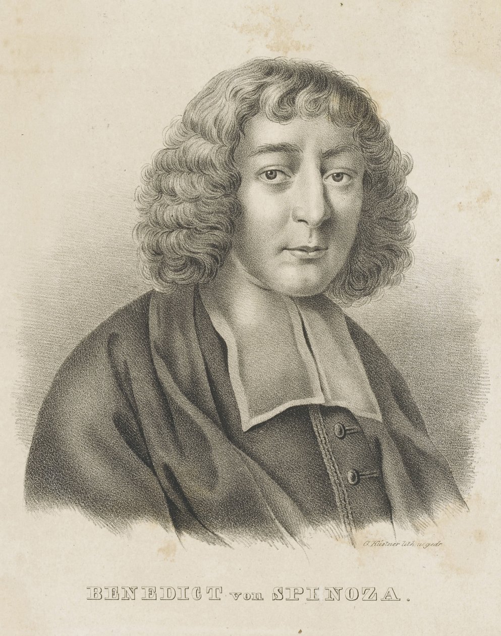 Baruch Spinozan muotokuva, n. 1830-1840. tekijältä Gottfried Küstner