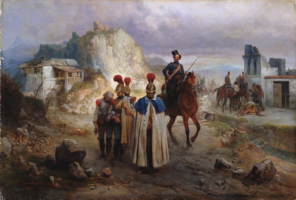 Vangitut ranskalaiset miehet 1814, 1885 tekijältä Gottfried Willewalde