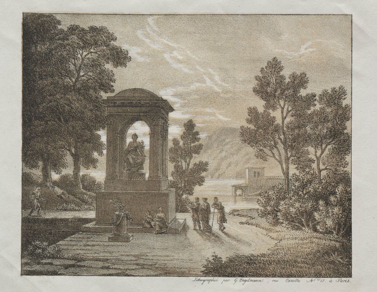 Litografiakokeilujen kirja käyttäen erilaisia piirustusmenetelmiä, kuten värikynä, kynä, sivellin..., c. 1816. tekijältä Gottfried or Godefroy Engelmann