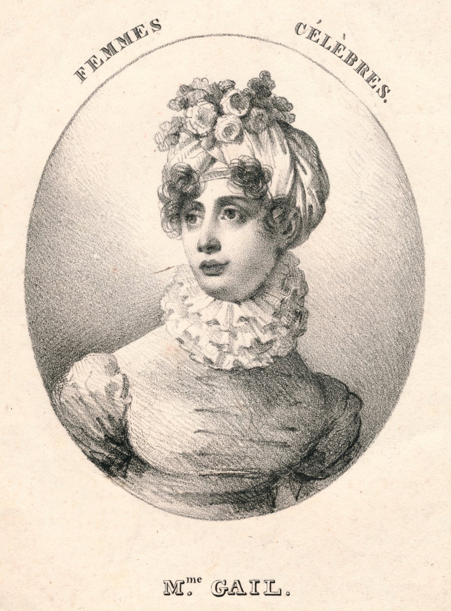 Mme. Gail, 1800-luvun alku. tekijältä Gottfried or Godefroy Engelmann
