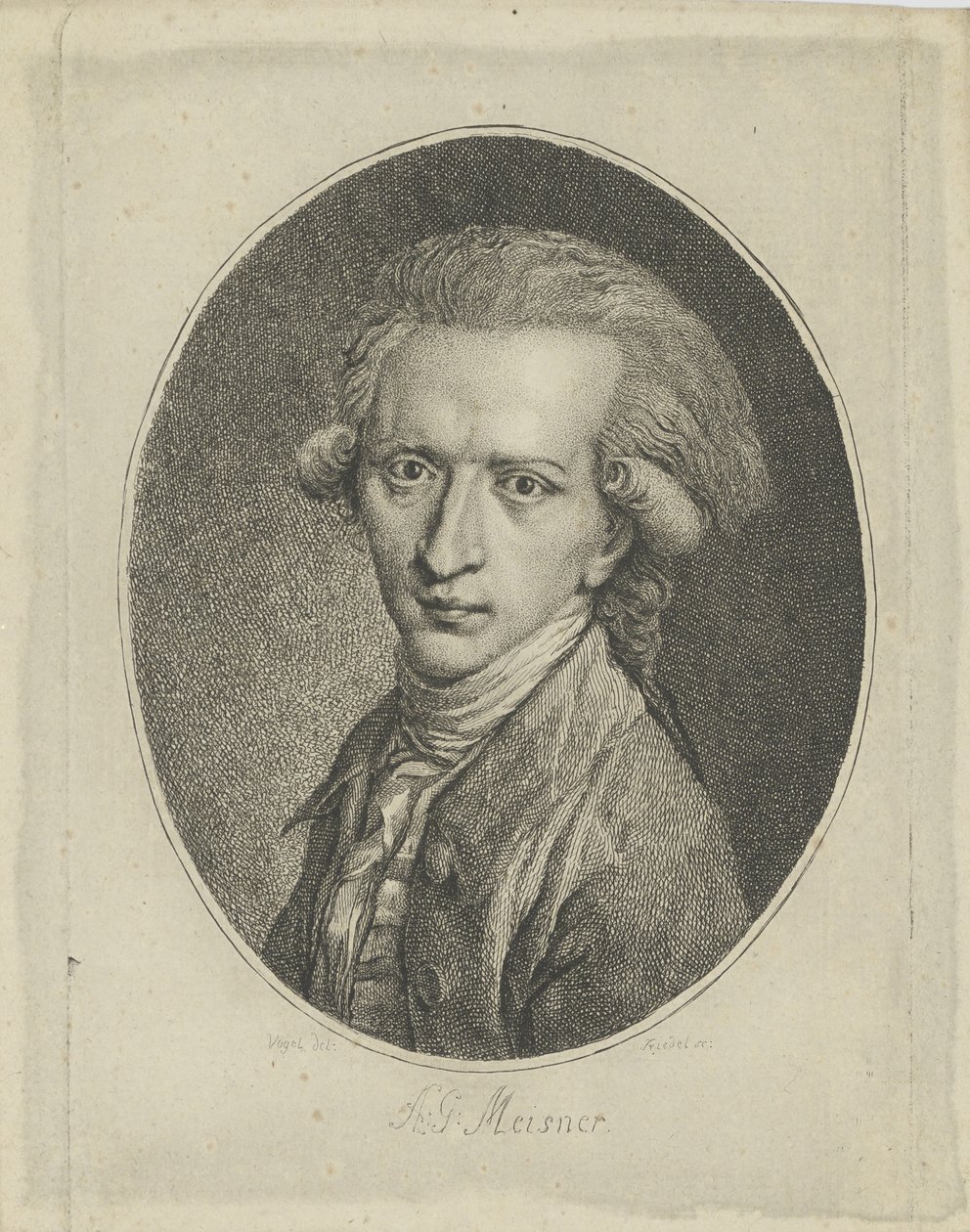 August Gottlieb Meissnerin muotokuva 1753-1807 n. 1800. tekijältä Gottlieb Friedrich Riedel