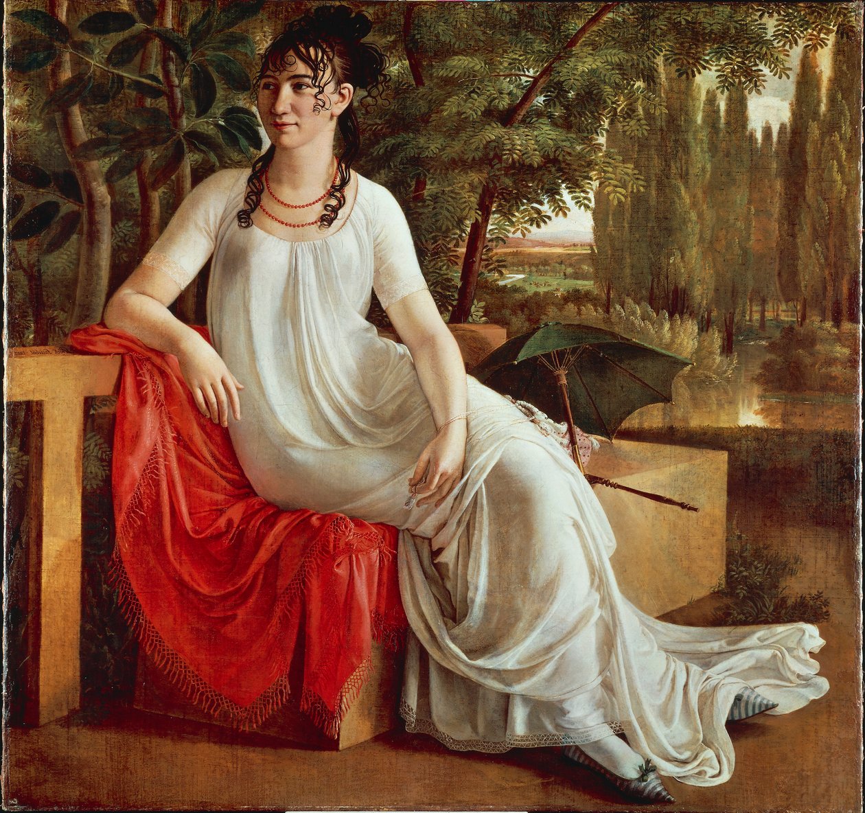 Rouva Wilhelmine von Cotta, kirjoittanut Christian Gottlieb Schick (1776-1812), öljy kankaalle tekijältä Gottlieb Schick