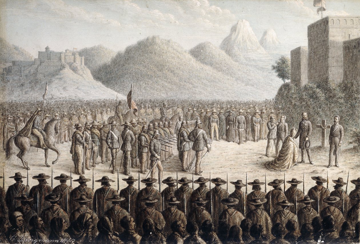 Keisari Maximilianin teloitus, 1867 tekijältä Gottlob Jungman